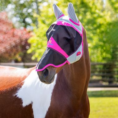 Shires Air Motion Fly Mask with Ears and Nose – Pink