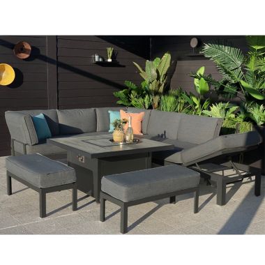 Hartman Apollo 9 Seater Casual Comfort Dining Set with Firepit