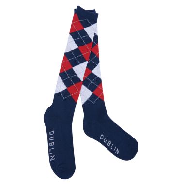 Dublin Argyle Socks – Navy/Red/White