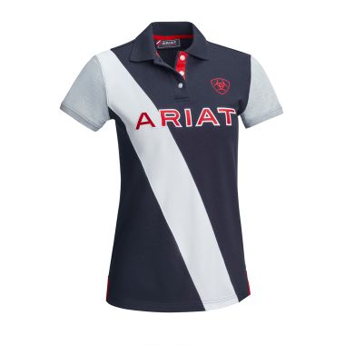 Ariat Women's Team Taryn Short Sleeved Polo Shirt - Navy
