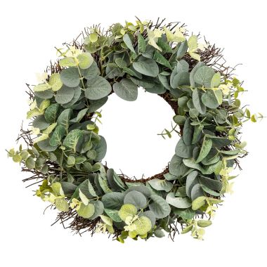 Artificial Eucalyptus & Foliage Wreath - 41cm