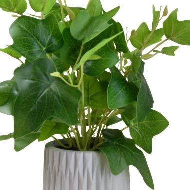 Artificial Ivy Leaves in Cement Pot