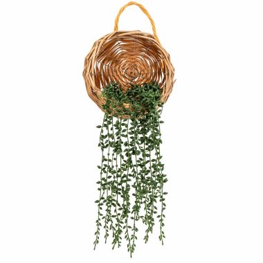 Artificial Trailing Leaves in Natural Basket