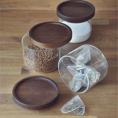  Artisan Street Stacking Glass Storage Jars Set - 3 Pack