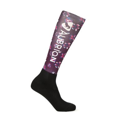 Shires Aubrion Young Rider Hyde Park Cross Country Socks - Flower