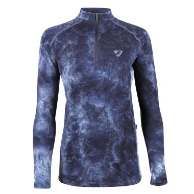Shires Aubrion Young Rider Revive Long Sleeve Base Layer - Navy Tie Dye