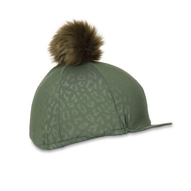 Shires Aubrion Leopard Print Hat Cover - Green