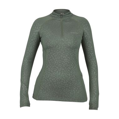 Shires Aubrion Women's Revive Winter Long Sleeve Base Layer - Green