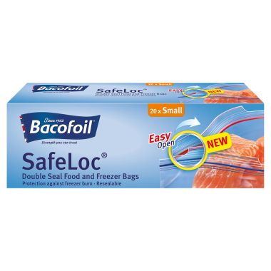 Bacofoil SafeLoc 1 Litre Food & Freezer Bags - Box of 20