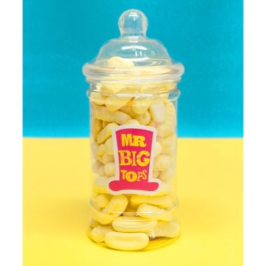 Mr Big Tops Jar of Foam Bananas Sweets – 500ml