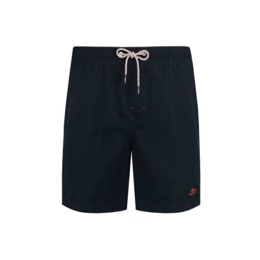 Weird Fish Men's Banning Recycled Polyester Swim Shorts - Navy
