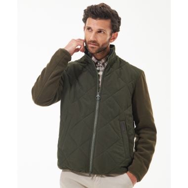Barbour Men's Hybrid Quilted Fleece Jacket - Olive