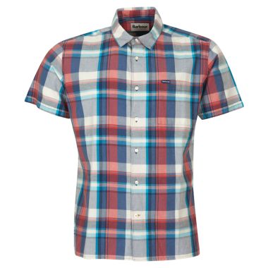 Barbour Men's Langstone Short Sleeve Summer Shirt - Blue