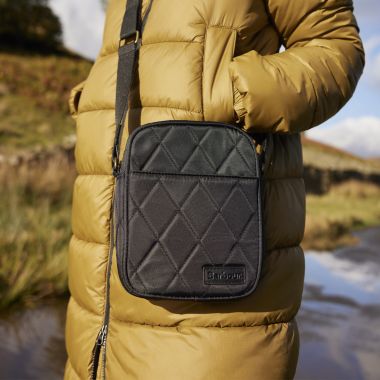 Barbour Quilted Cross Body Bag - Olive