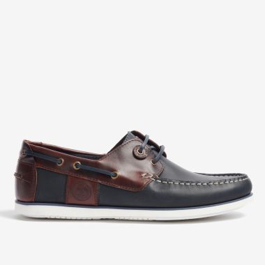 Barbour Men's Wake Boat Shoes - Navy/Brown