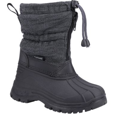Cotswold Children's Bathford Zip Snow Boots - Black