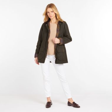 Barbour Women’s Classic Beadnell Wax Jacket – Olive