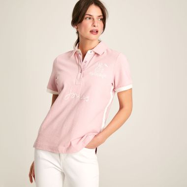 Joules Women's Beaufort Spotted Polo Shirt - Pink