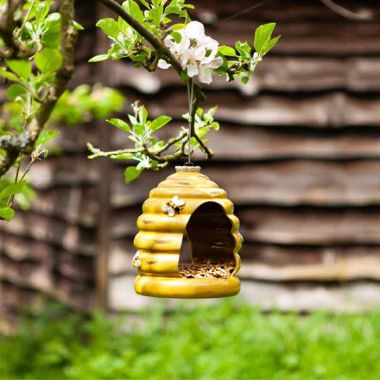 Smart Garden Ceramic Beehive Bird Feeder
