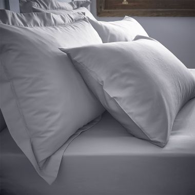 Bianca Fine Linens Percale Weave Pillowcase, 2 Pack - Grey