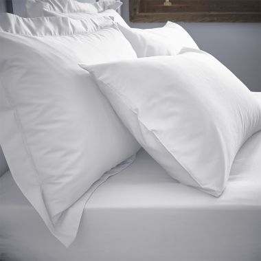 Bianca Fine Linens Percale Weave Pillowcase, 2 Pack - White