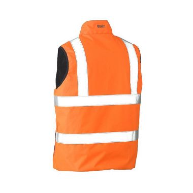 Bisley Workwear Men's Taped Hi-Vis Reversible Gilet – Orange