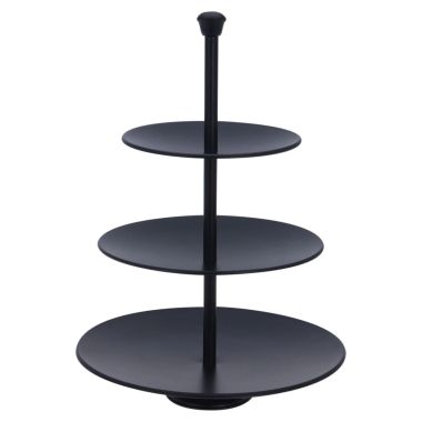 3 - Tier Serving Cake Stand - Black