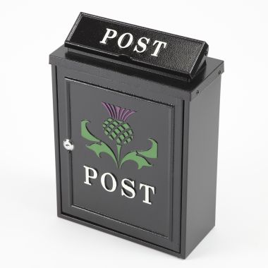 Cast Aluminium Post Box, Black - Thistle