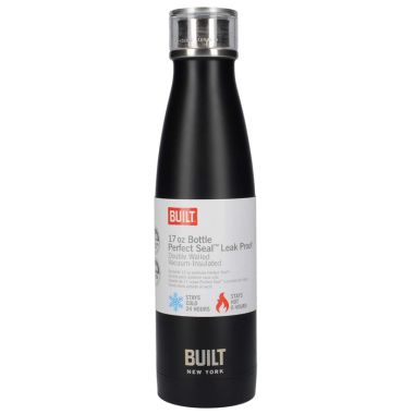 Built Double Walled Stainless-Steel Water Bottle, 480ml – Black