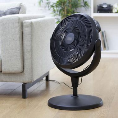 Black+Decker High Velocity Power Stand and Floor Fan, 16in – Black