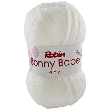 Robin Bonny Babe 4 Ply Wool, 439m - White