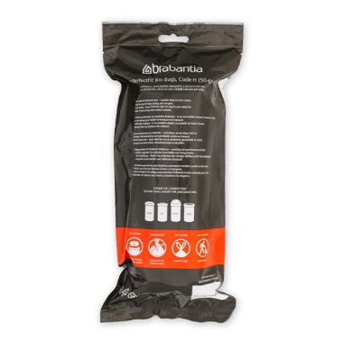 Brabantia Perfect Fit ‘H’ Bin Liner Rolls, 50-60 Litre – 20 Pack