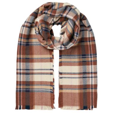 Joules Women's Bracewell Large Blanket Scarf - Brown Check 