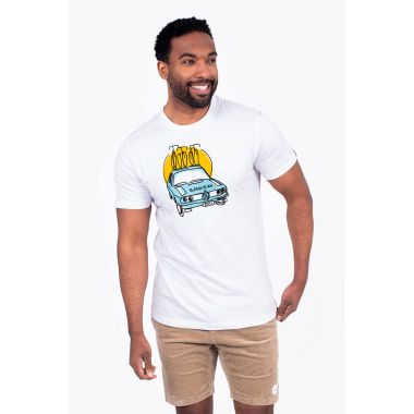 Brakeburn Men’s Road Trip Crew Neck T-Shirt - White
