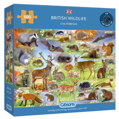 Gibsons British Wildlife Jigsaw Puzzle - 500 Piece
