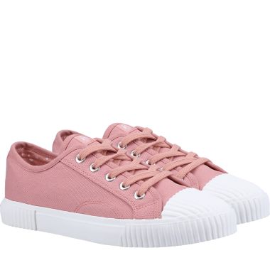 Hush Puppies Women's Brooke Canvas Trainers - Pink