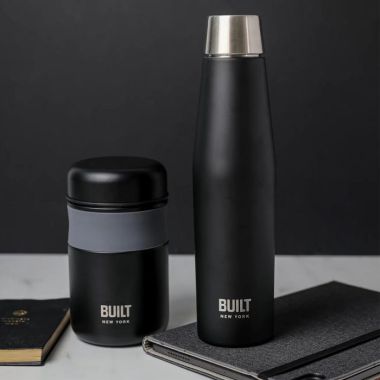 Built Apex Water Bottle & Flask Set  - Black