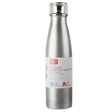 Built Double Walled Stainless-Steel Water Bottle - Silver, 480ml