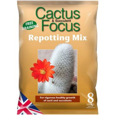 Growth Technology Cactus Focus Peat Free Repotting Mix - 8L