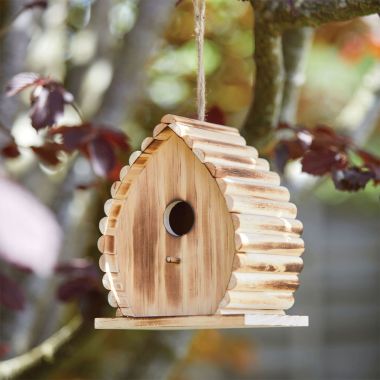 Woodlodge Carbonized Wood Bird House