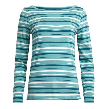 Weird Fish Women’s Cecelia Striped Tee – Washed Teal