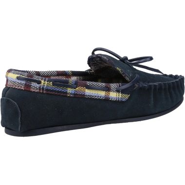 Cotswold Women's Chatsworth Moccasin Slippers - Navy