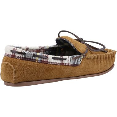 Cotswold Women's Chatsworth Moccasin Slippers - Tan