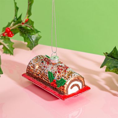 Christmas Chocolate Log Decoration - 5cm