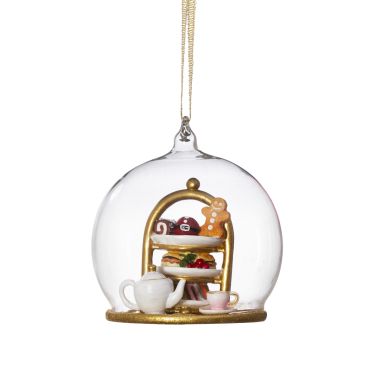 Christmas Tea Dome Decoration - 8cm