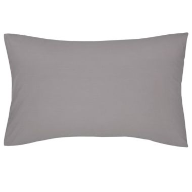 Catherine Lansfield Non-Iron Percale Pillow Cases - 1 Pair, Grey
