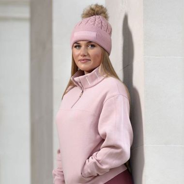 Lemieux Women's Clara Cable Beanie Hat - Pink Quartz