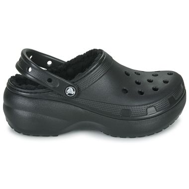 Crocs Women's Classic Platform Lined Clog - Black
