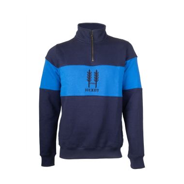 Hexby Unisex Classic 1/4 Zip Sweatshirt - Blue