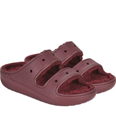 Crocs Unisex Classic Cozzzy Sandals - Dark Cherry